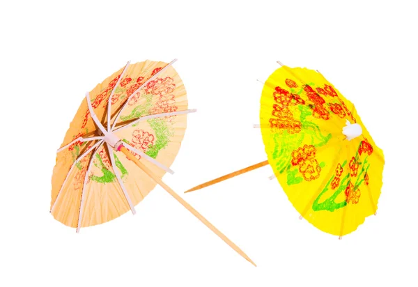 Cocktail umbrellas isolated — Stock Photo, Image