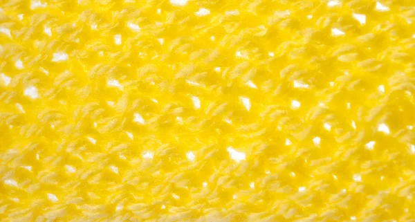 Vue macro du tricot jaune — Photo
