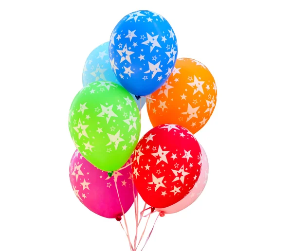 Купка щасливих літаючих кульок — стокове фото