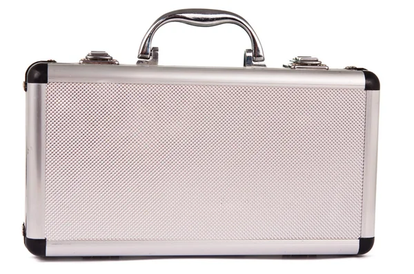 Aluminum suitcase isolated — Stock Photo, Image