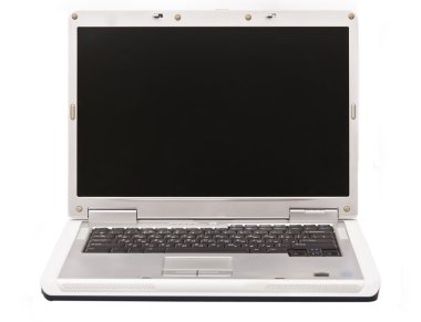 gri laptop izole