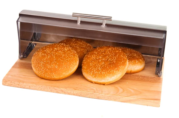 Graanschuur broodjes met geïsoleerde — Stockfoto