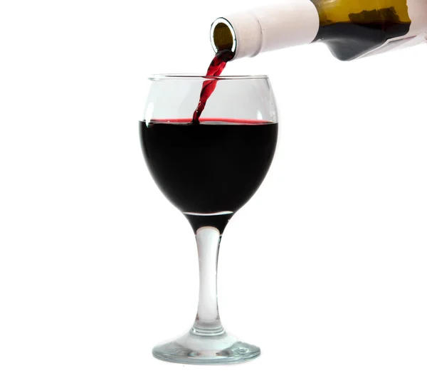 Botella y una copa de vino —  Fotos de Stock