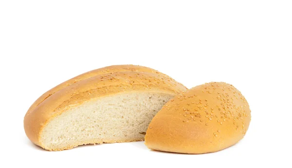 Bílý chléb, samostatný — Stock fotografie
