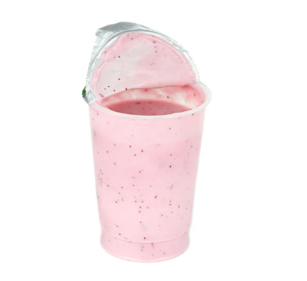 Yoghurt frukt isolerade — Stockfoto