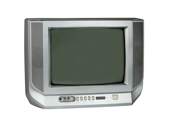 Szary tv na białym tle — Zdjęcie stockowe