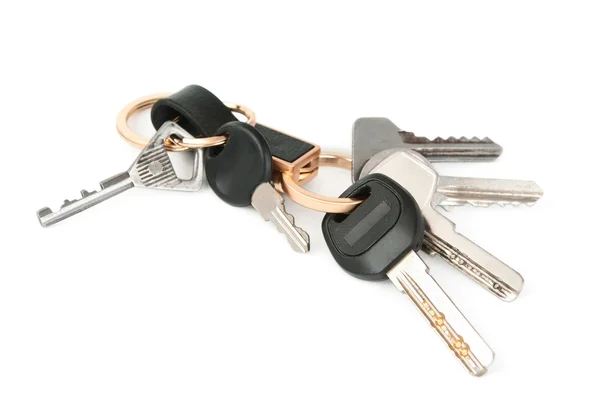 Keychain with keys isolated — Stock Photo, Image