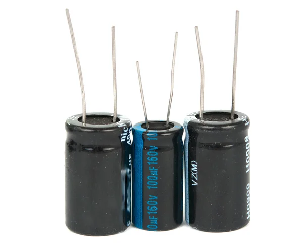 Os capacitores são isolados — Fotografia de Stock
