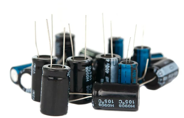 Os capacitores são isolados — Fotografia de Stock