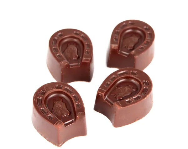 巧克力马蹄形孤立 — 图库照片