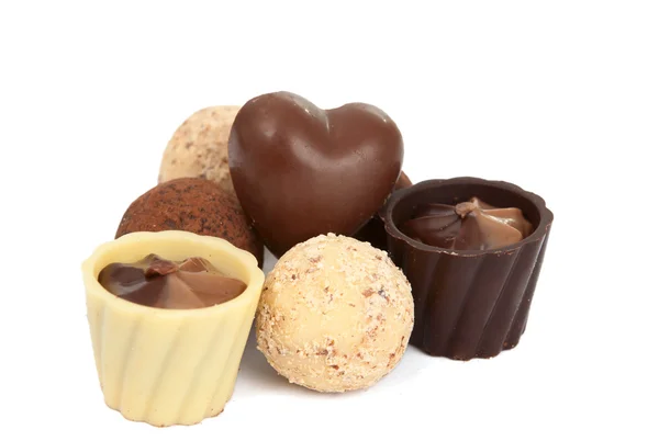 Čokoládové bonbóny, samostatný — Stock fotografie
