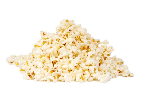 Popcorn na białym tle — Zdjęcie stockowe