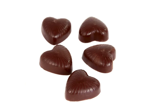 Chocolate heart isolated — Stock Photo, Image