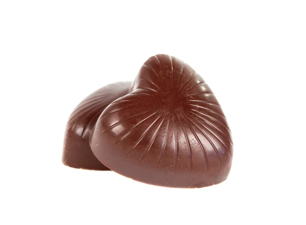 Corazón de chocolate aislado —  Fotos de Stock