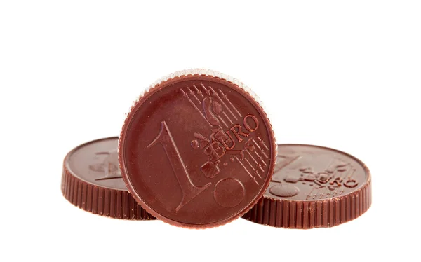 欧元巧克力隔离 — 图库照片