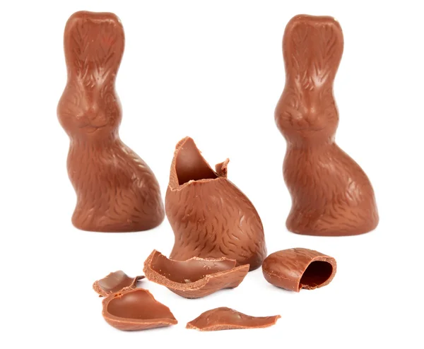 Conejito de chocolate aislado — Foto de Stock