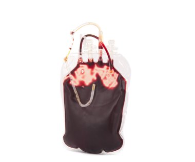 Bag of blood isolated clipart