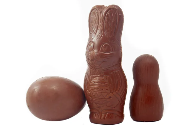 复活节巧克力隔离 — 图库照片