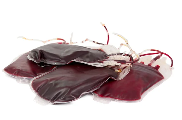 Påse med blod isolerade — Stockfoto
