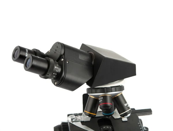 Mikroskop, samostatný — Stock fotografie