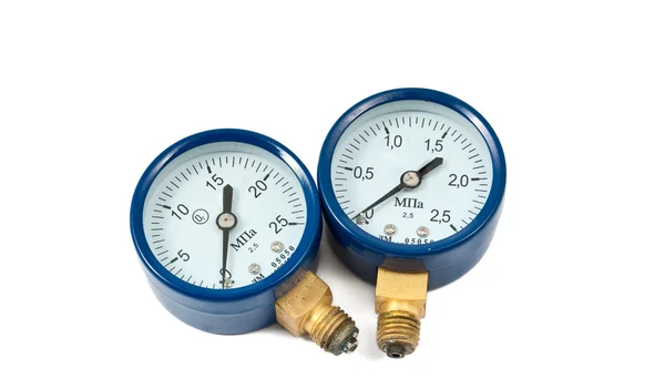 Oxygen pressure gauge isolated — Stock Photo, Image