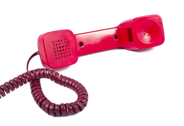 Izole kırmızı telefon — Stok fotoğraf