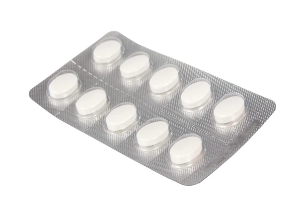 Verpackung von Tabletten — Stockfoto