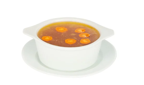 Broth in a bowl isolated — Stock Photo, Image