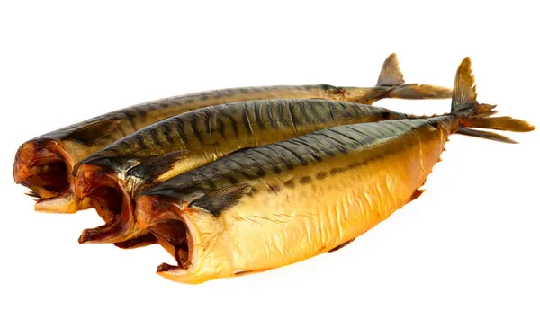 Gerookte vis, geïsoleerd — Stockfoto