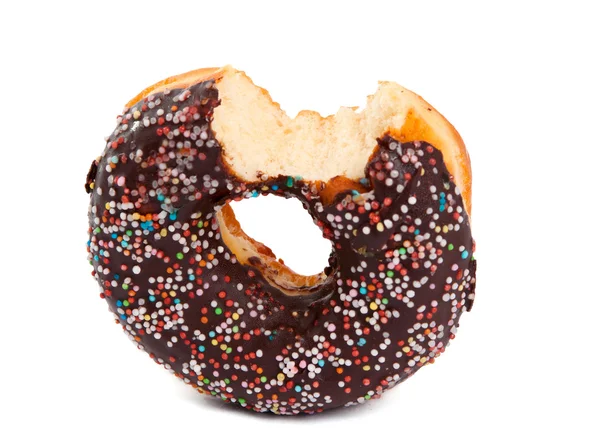 Donuts de Chocolate con Espolvoreo —  Fotos de Stock