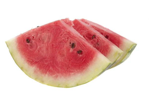 Segmenten van watermeloen geïsoleerd — Stockfoto