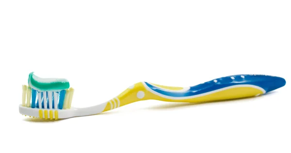 歯磨き粉付き歯ブラシ — ストック写真