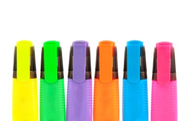 Color markers isolated clipart