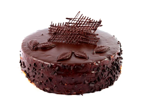 Torta al cioccolato isolata — Foto Stock