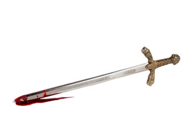 Sword with blood clipart