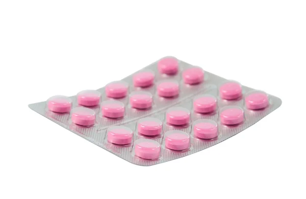Embalagem pílulas isoladas — Fotografia de Stock