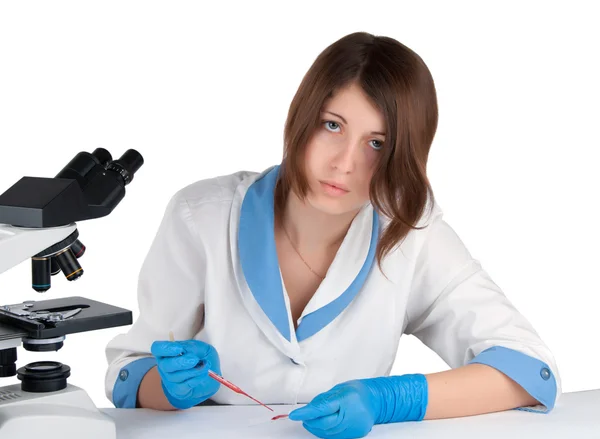 Doctor does a blood test — Stock Photo, Image