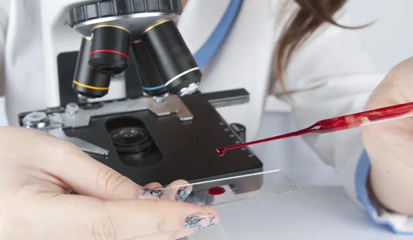 Testing of the microscope — Stock Photo, Image