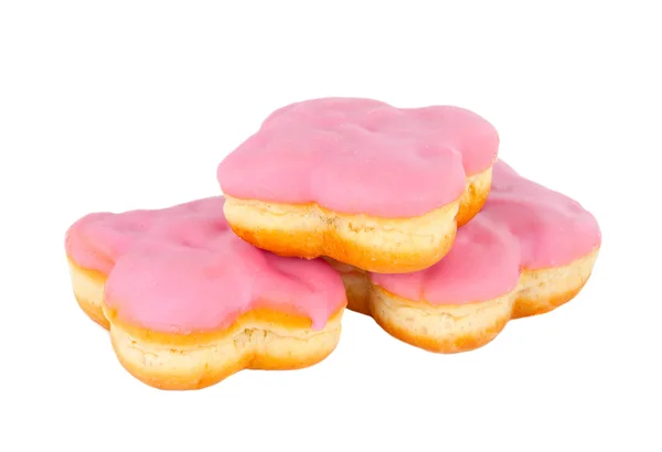 Donut with pink frosting — Stock Photo, Image