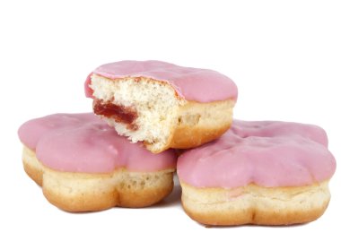 Donut pembe krema ile