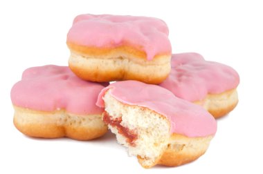 Donut pembe krema ile