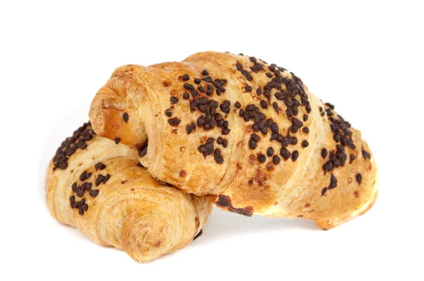 Croissant with chocolate isolated — Stock Photo, Image