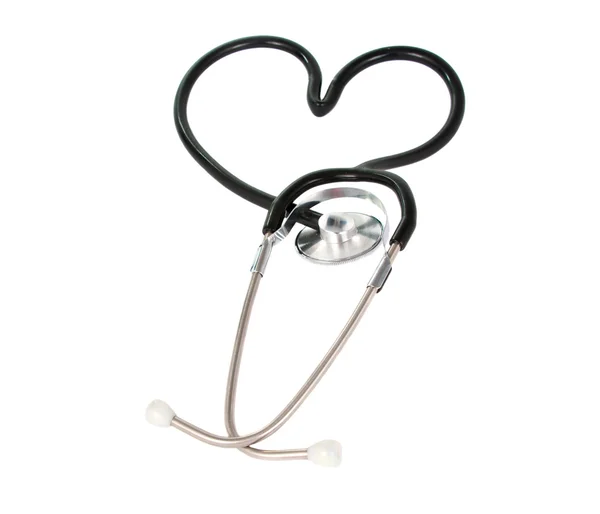 Stetoskop w sercu — Zdjęcie stockowe