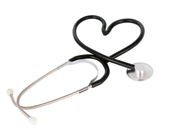 Stetoskop w sercu — Zdjęcie stockowe