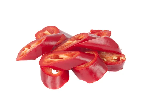 Нарізаний червоний перець — стокове фото