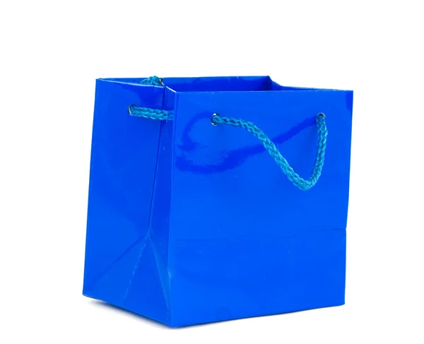 Bolsa azul aislada — Foto de Stock