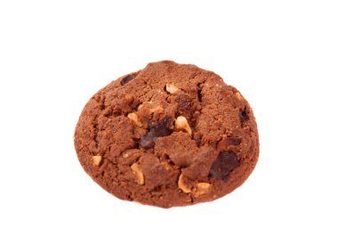 Çikolatalı kurabiye izole yığını
