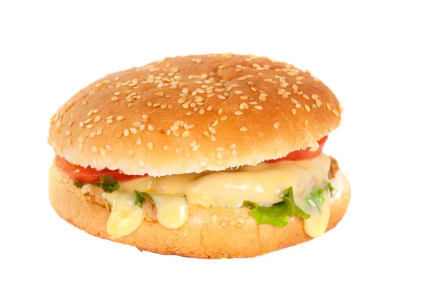 Hamburguesa con queso aislada —  Fotos de Stock