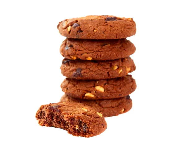 Σωρό από μπισκότα τσιπ σοκολάτας — Φωτογραφία Αρχείου