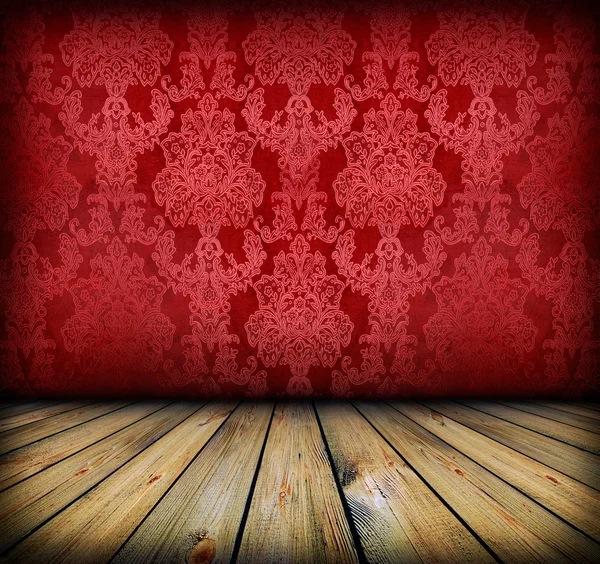 Dark vintage red room — Stock Photo, Image